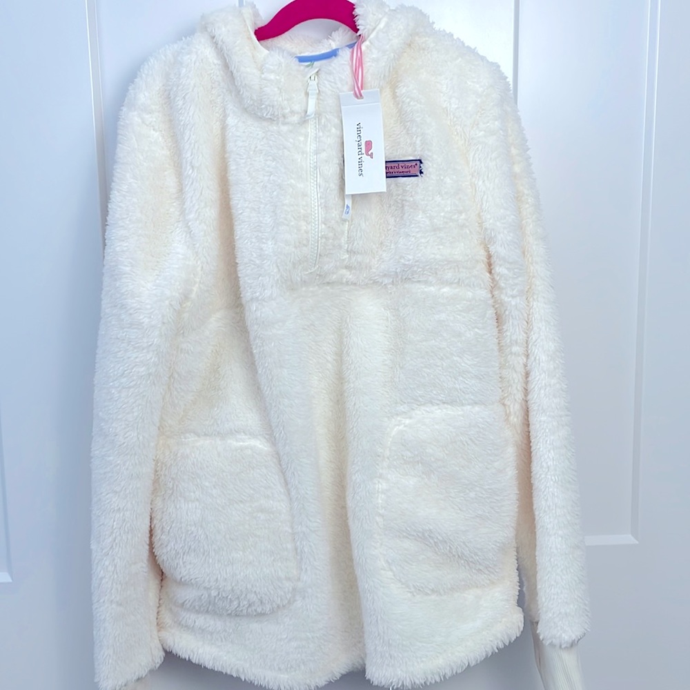 Vineyard Vines Stillwater Hooded Tunic Top XL / 16 Girls in marshmallow color